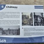 Image of a board with details about the chateau