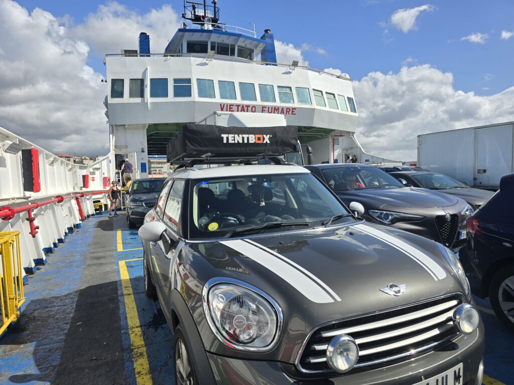 Image of a car on a ferry